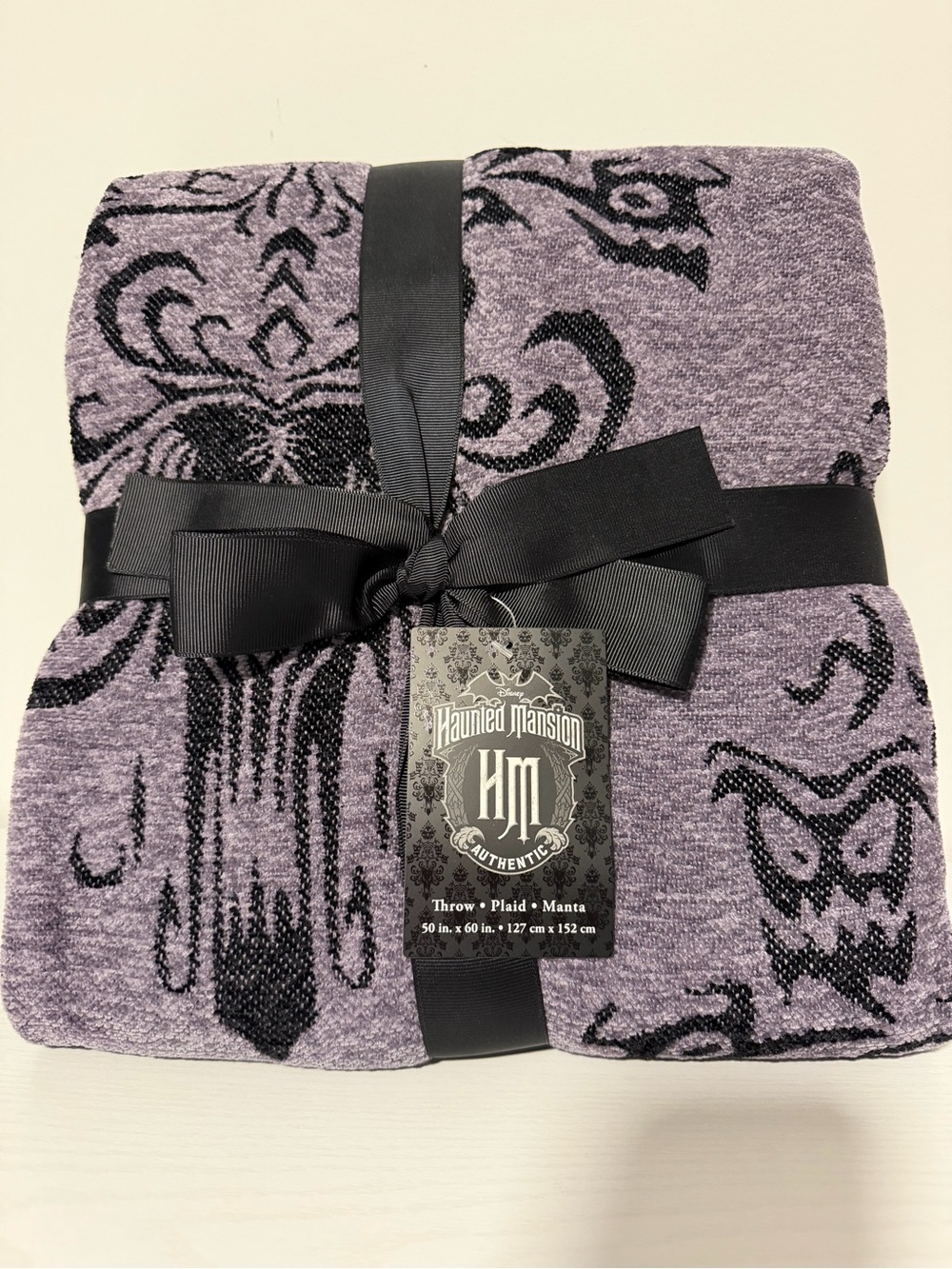 Disney Parks Haunted Mansion Wallpaper Throw Blanket 50 x 60 NEW Halloween